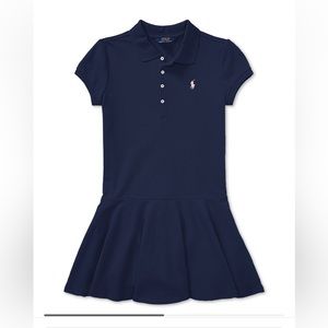 Polo Ralph Lauren Cotton Mesh Stretch Shortsleeve  Polo Dress Size 8